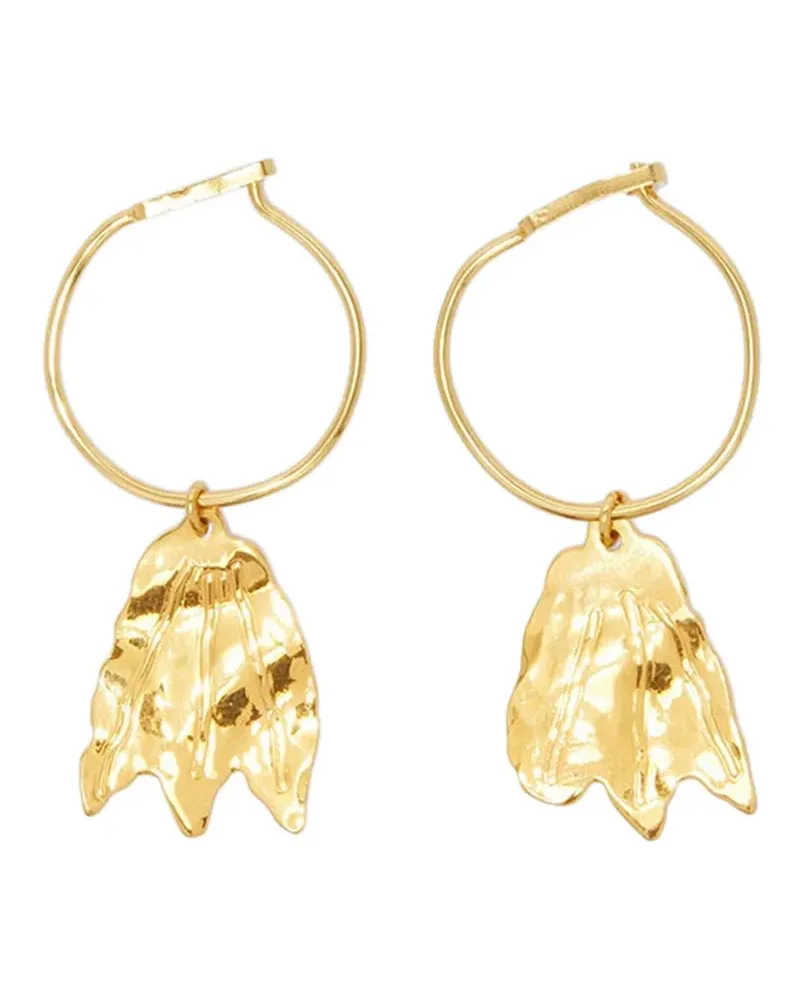 Jil Sander Hängeohrringe mit Blumen - Gold Gold
