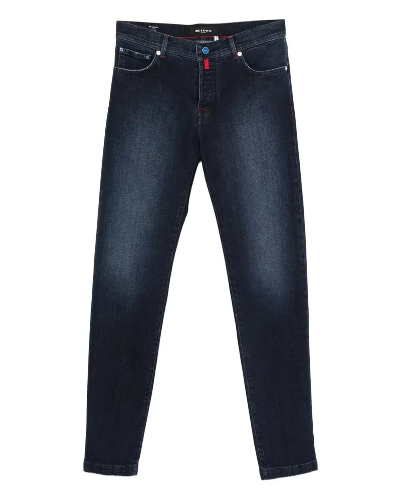 Kiton button denim jeans - Blau Blau