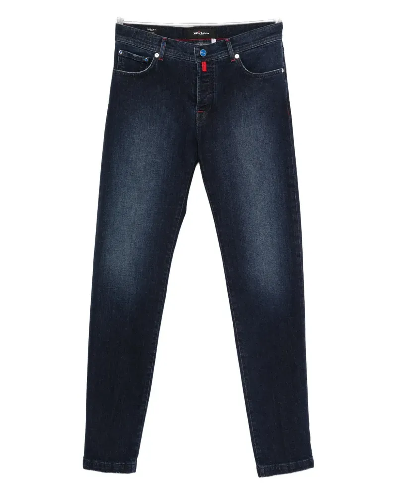 Kiton button denim jeans - Blau Blau