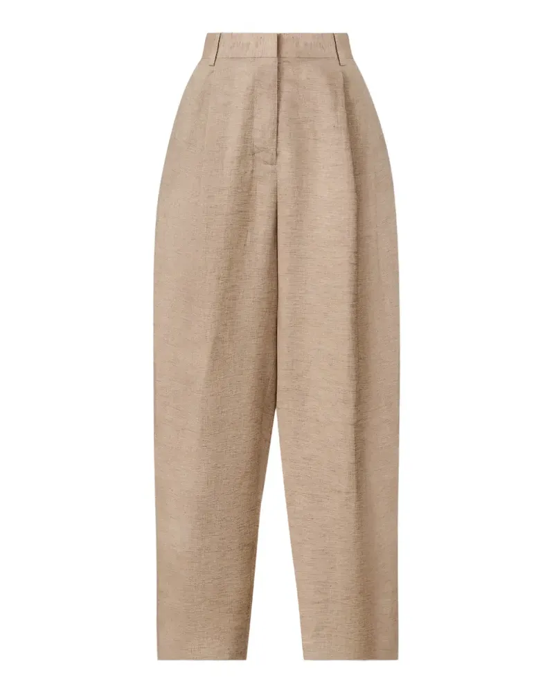 Fabiana Filippi belt-loop pleated trousers - Nude Nude