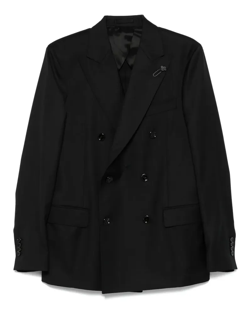 LARDINI Doppelreihiger Anzug - Schwarz Schwarz