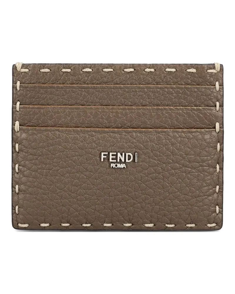 Fendi Gehämmertes Selleria Kartenetui - Braun Braun
