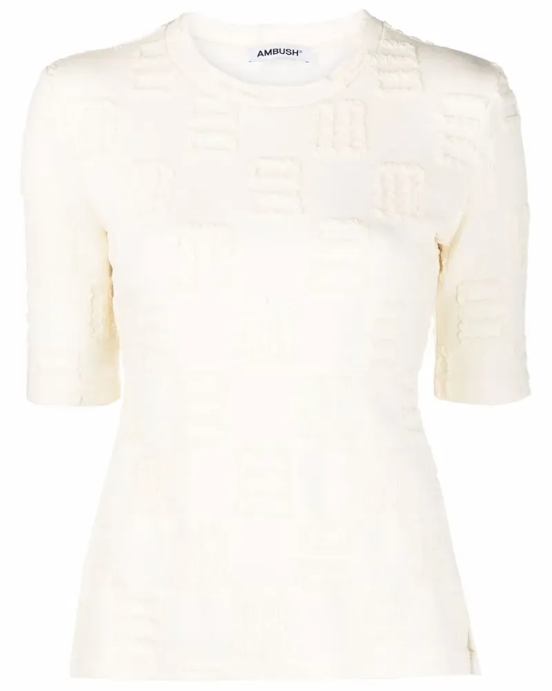 AMBUSH T-Shirt mit Monogrammmuster - Nude Nude