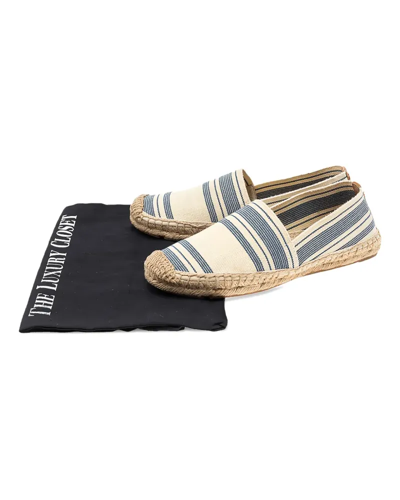 Tory Burch striped-pattern espadrilles - Weiß Weiß