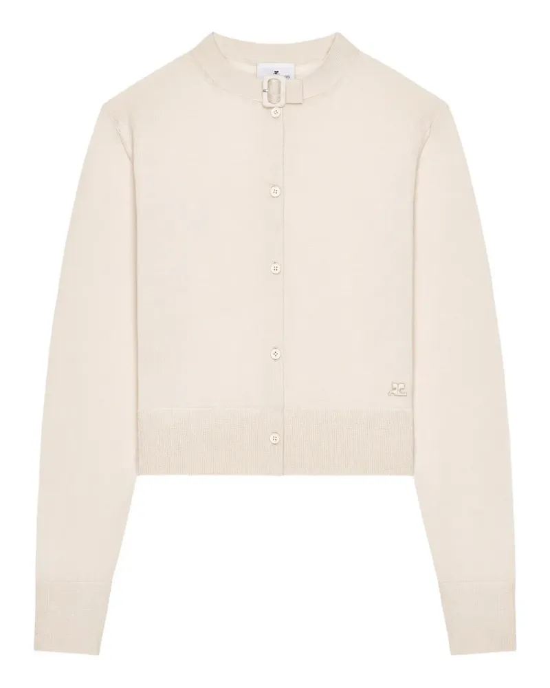 Courrèges Cardigan mit Schnallendetail - Nude Nude