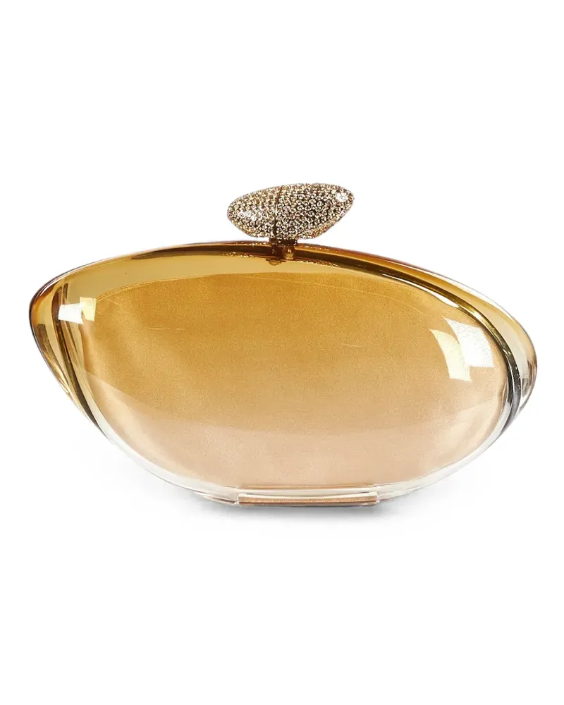 Benedetta Bruzziches Armonia Clutch mit Kristallen - Gold Gold