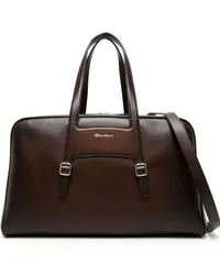 Santoni Reisetasche mit Logo Braun