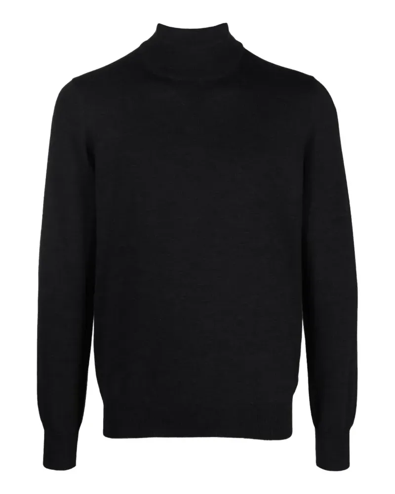 Gran Sasso high-neck virgin wool sweater - Schwarz Schwarz