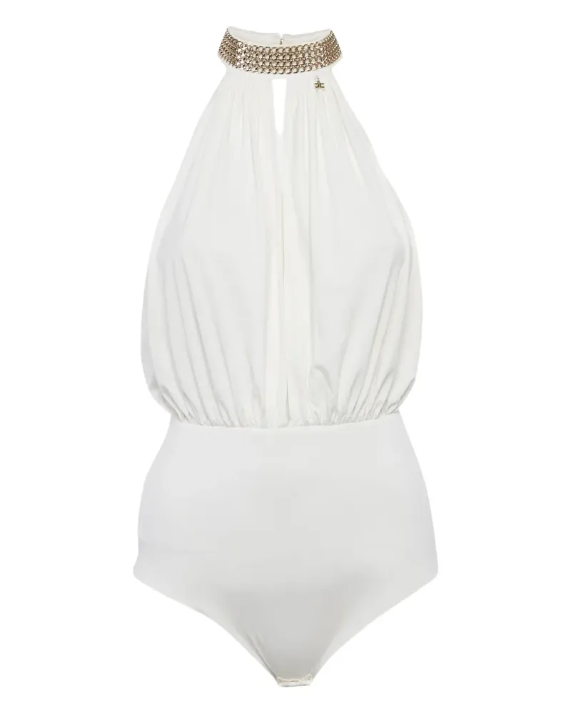 Elisabetta Franchi chain-detail bodysuit - Weiß Weiß