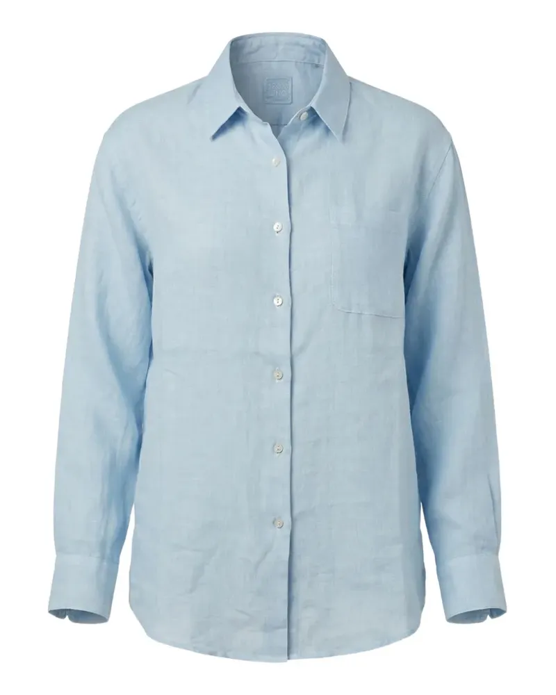 120% Lino linen shirt - Blau Blau