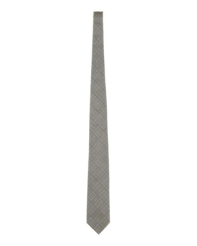 Tom Ford checked tie - Weiß Weiß