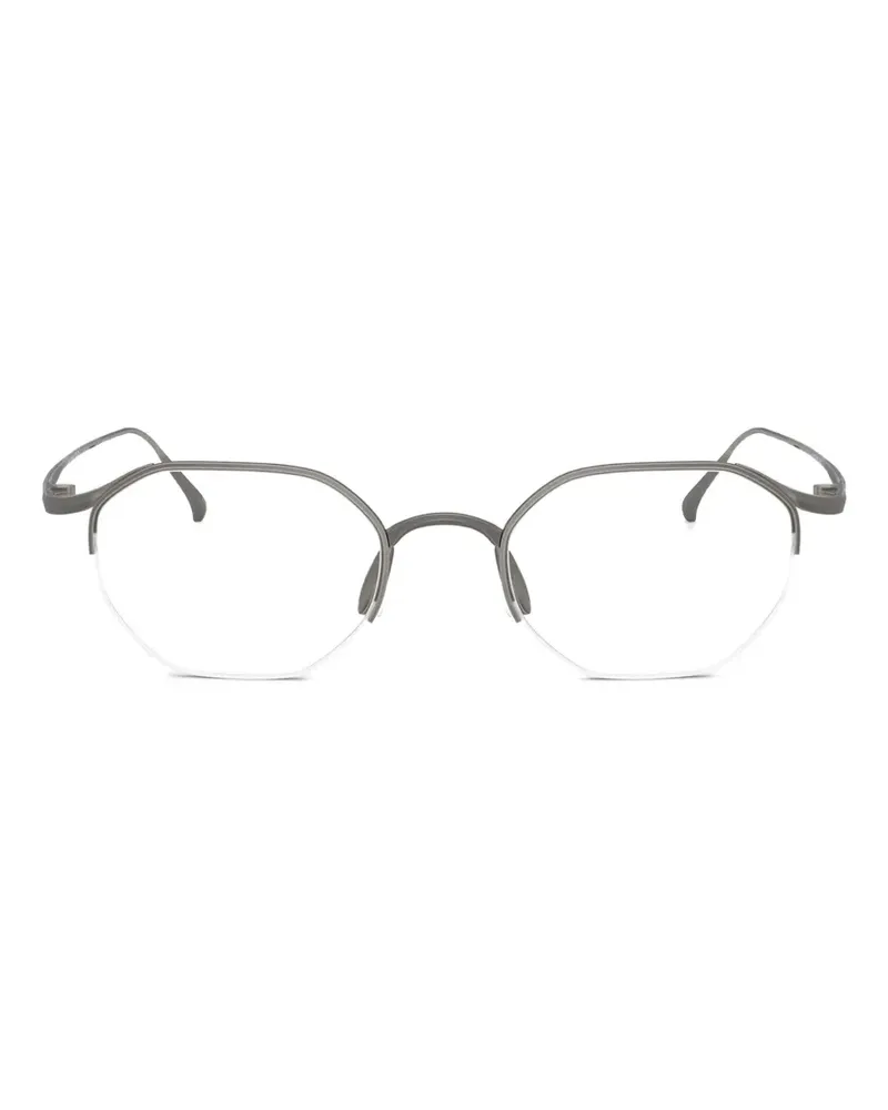 Giorgio Armani geometric-frame glasses - Grau Grau