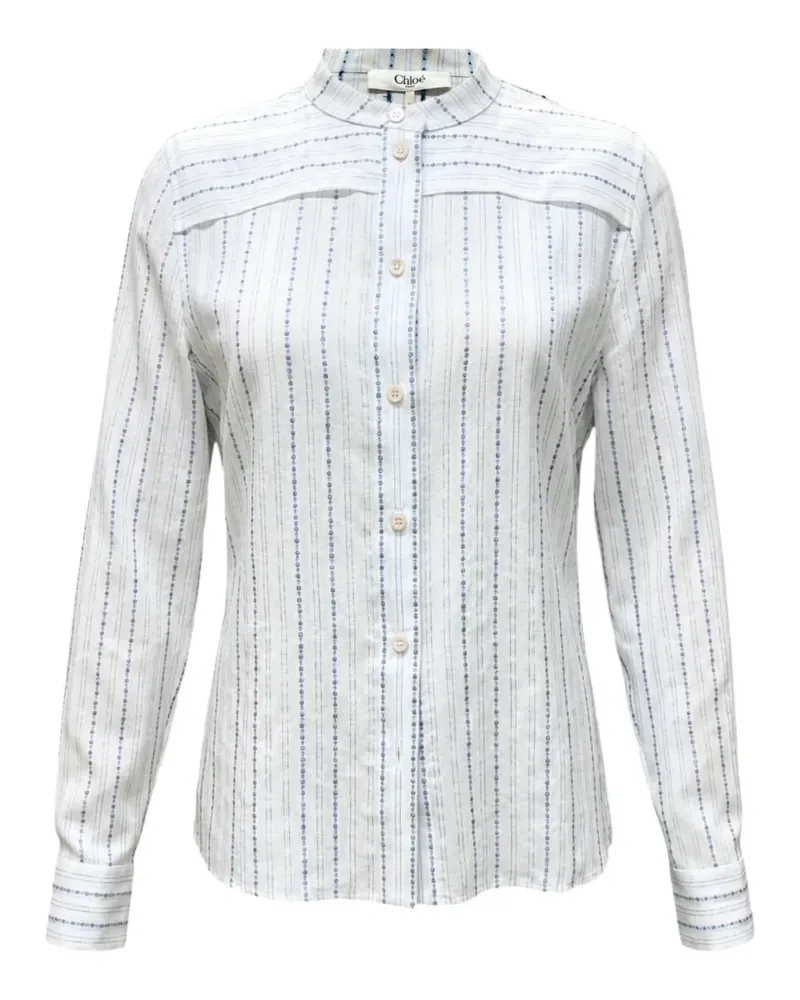Chloé stripe-print shirt - Weiß Weiß