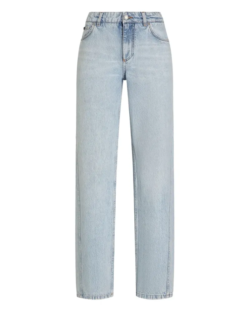Dolce & Gabbana Jeans mit Logo-Schild - Blau Blau