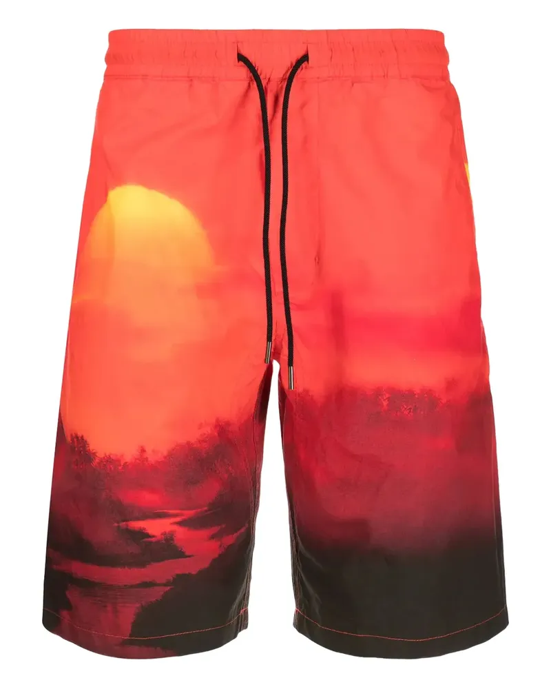 maharishi Shorts mit Kordelzug - Rot Rot