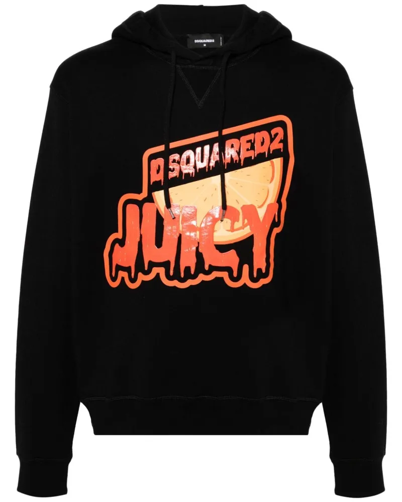 Dsquared2 Juicy Hoodie mit Logo-Print Schwarz