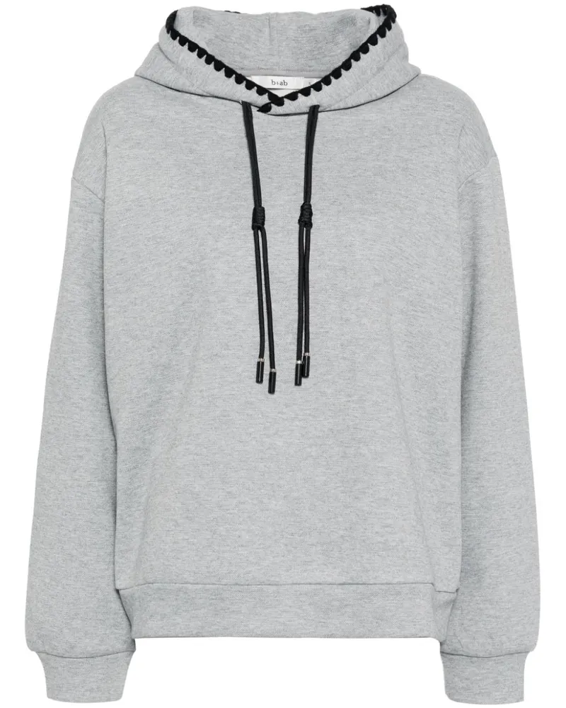 b+ab Hoodie mit Kontrastdetail - Grau Grau