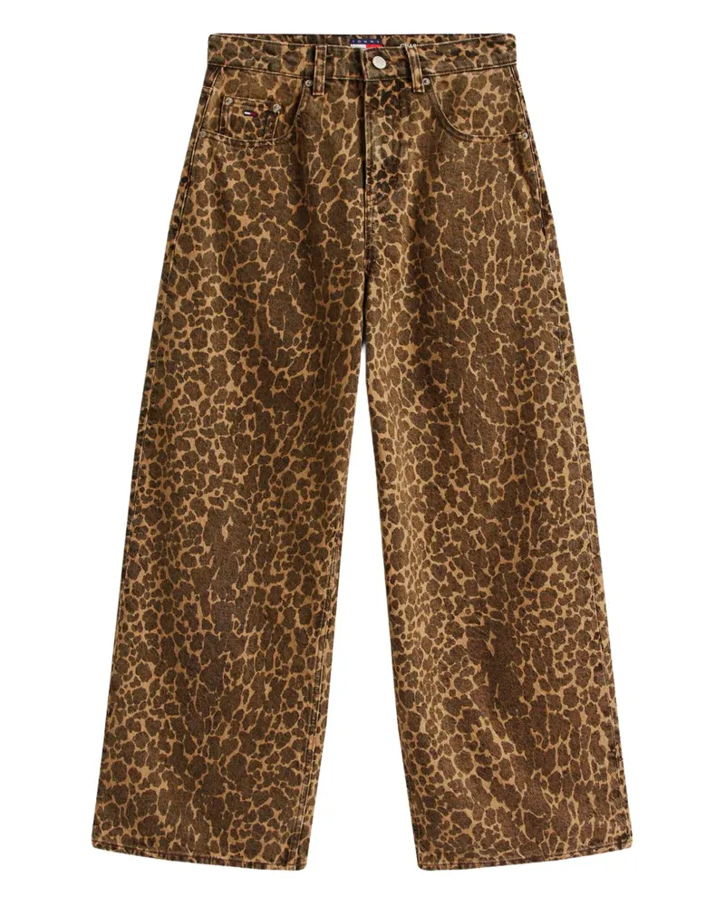 Tommy Hilfiger Jeans mit Animal-Print - Braun Braun