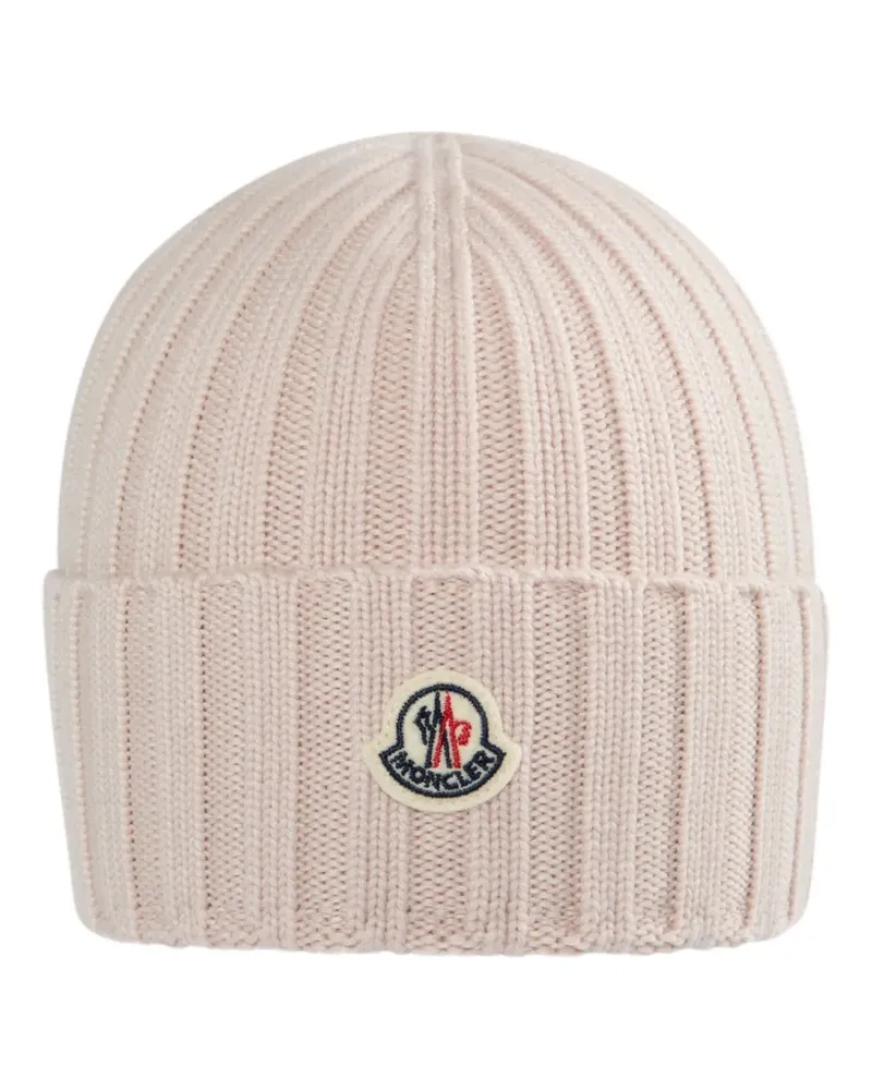 Moncler Gerippte Beanie - Rosa Rosa