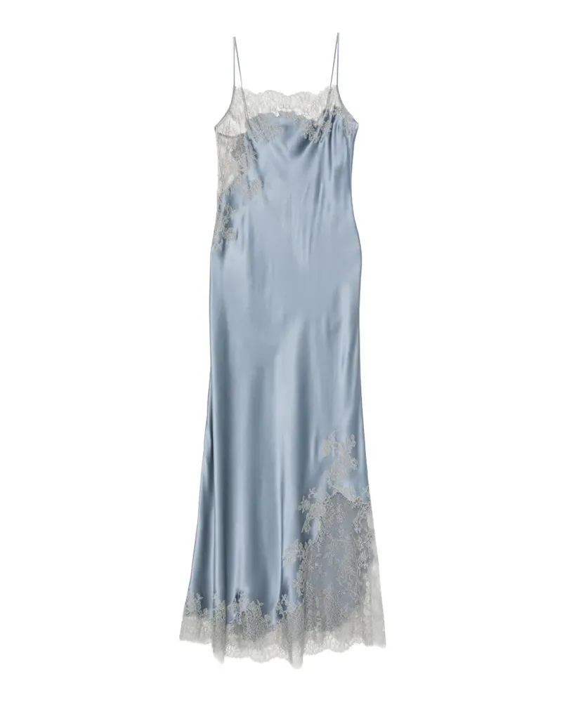Carine Gilson Kleid mit Spitzeneinsätzen - Blau Blau