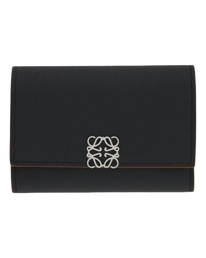 Loewe Anagram pebble-grain leather wallet - Schwarz Schwarz