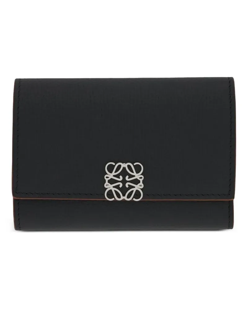 Loewe Anagram pebble-grain leather wallet - Schwarz Schwarz