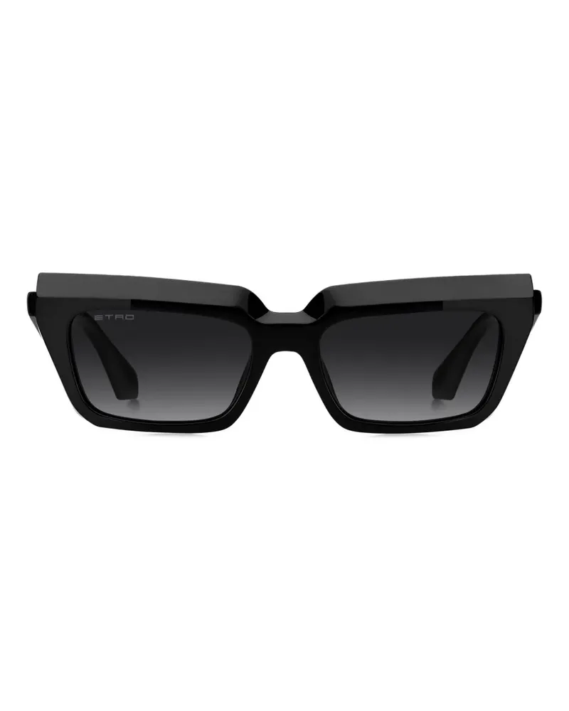 Etro Sonnenbrille mit geometrischem Gestell - Schwarz Schwarz