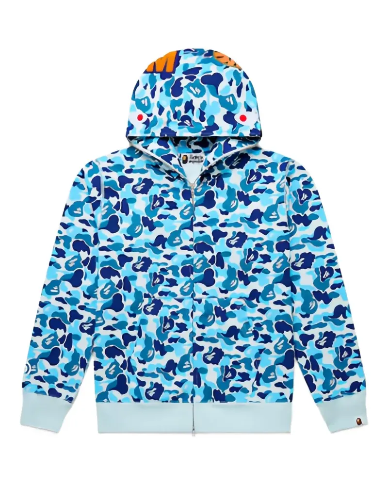 BAPE ABC Camo Shark zip-up hoodie - Blau Blau