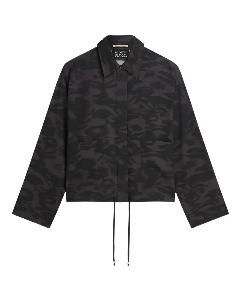 Scotch&Soda patterned drawstring shirt - Schwarz Schwarz