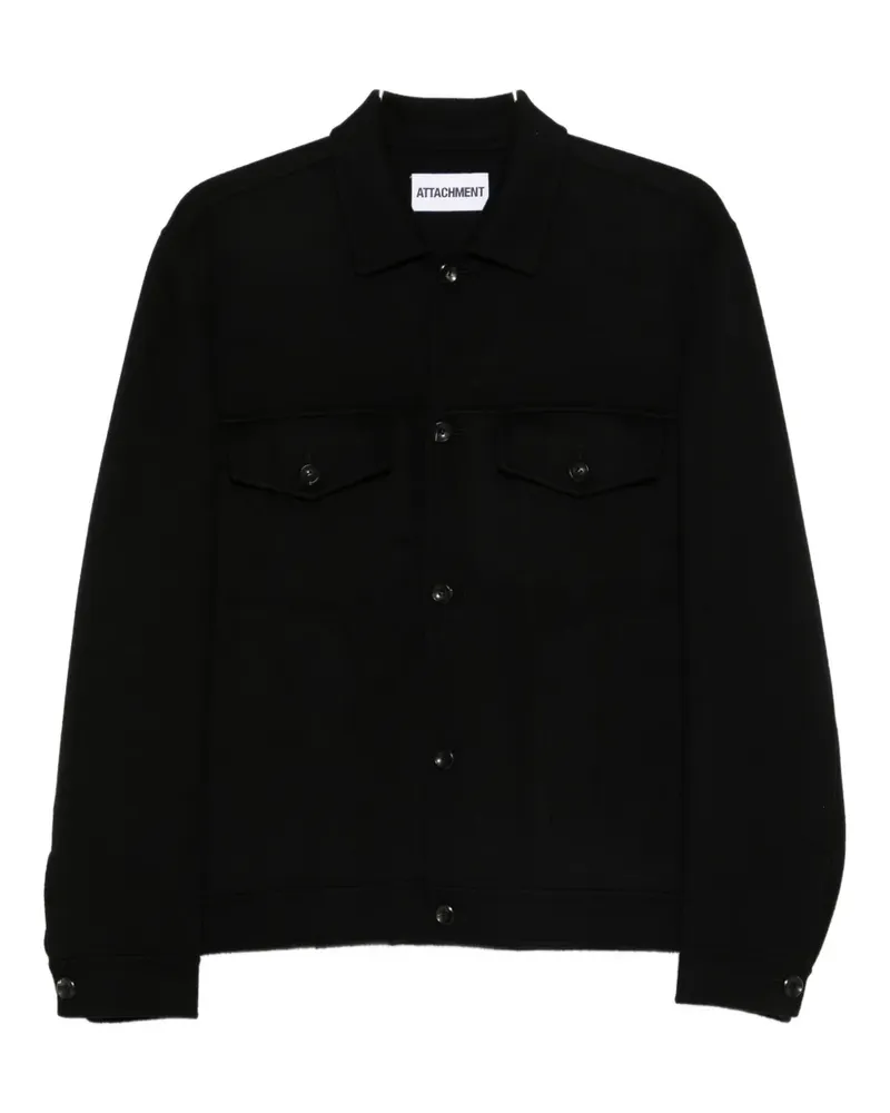 ATTACHMENT Jacke mit geknöpften Taschen - Schwarz Schwarz
