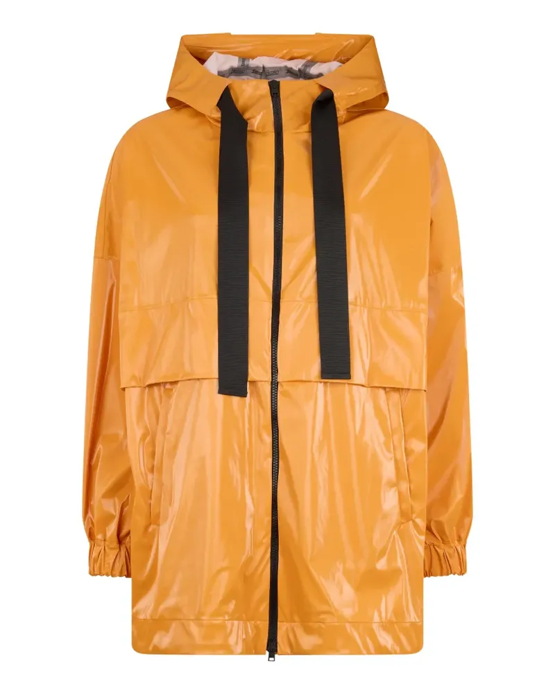 Herno hooded zip-fastening coat - Orange Orange