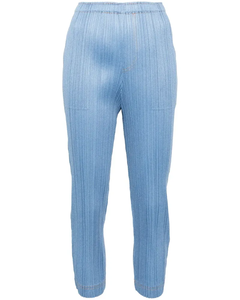 Issey Miyake Hose im Jeans-Look - Blau Blau