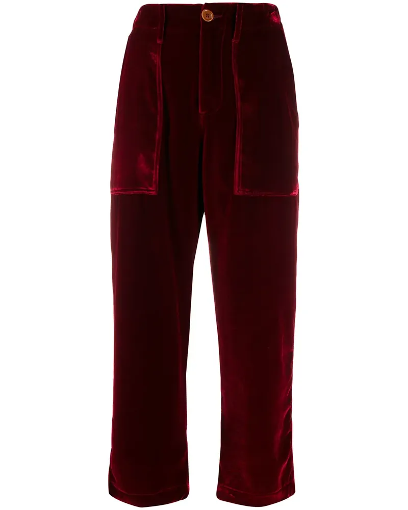 Jejia Cropped-Hose mit hohem Bund - Rot Rot