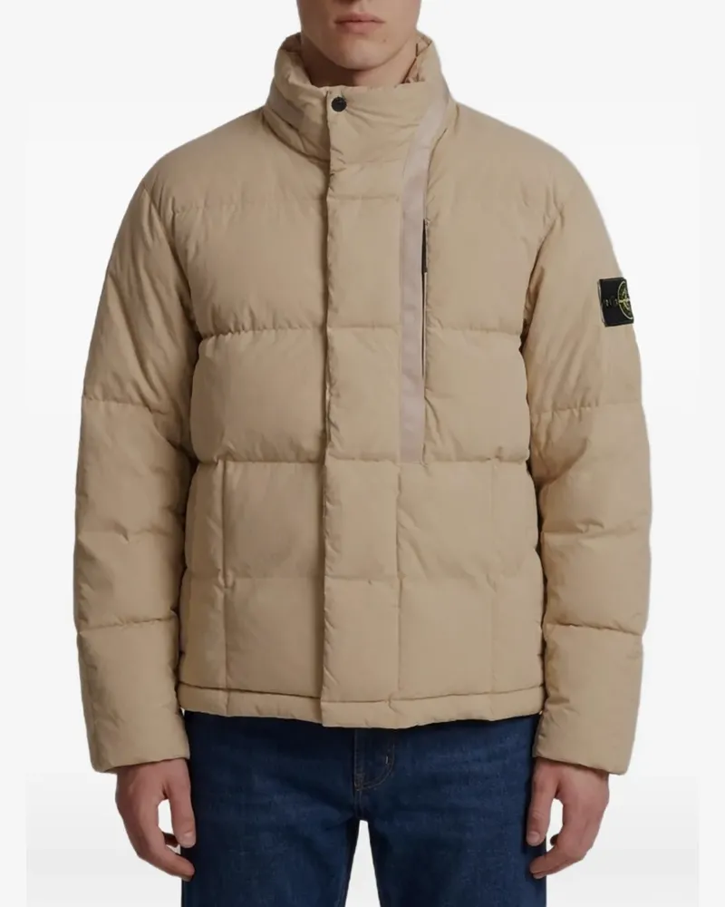 Stone Island Gesteppte Kapuzenjacke - Nude Nude