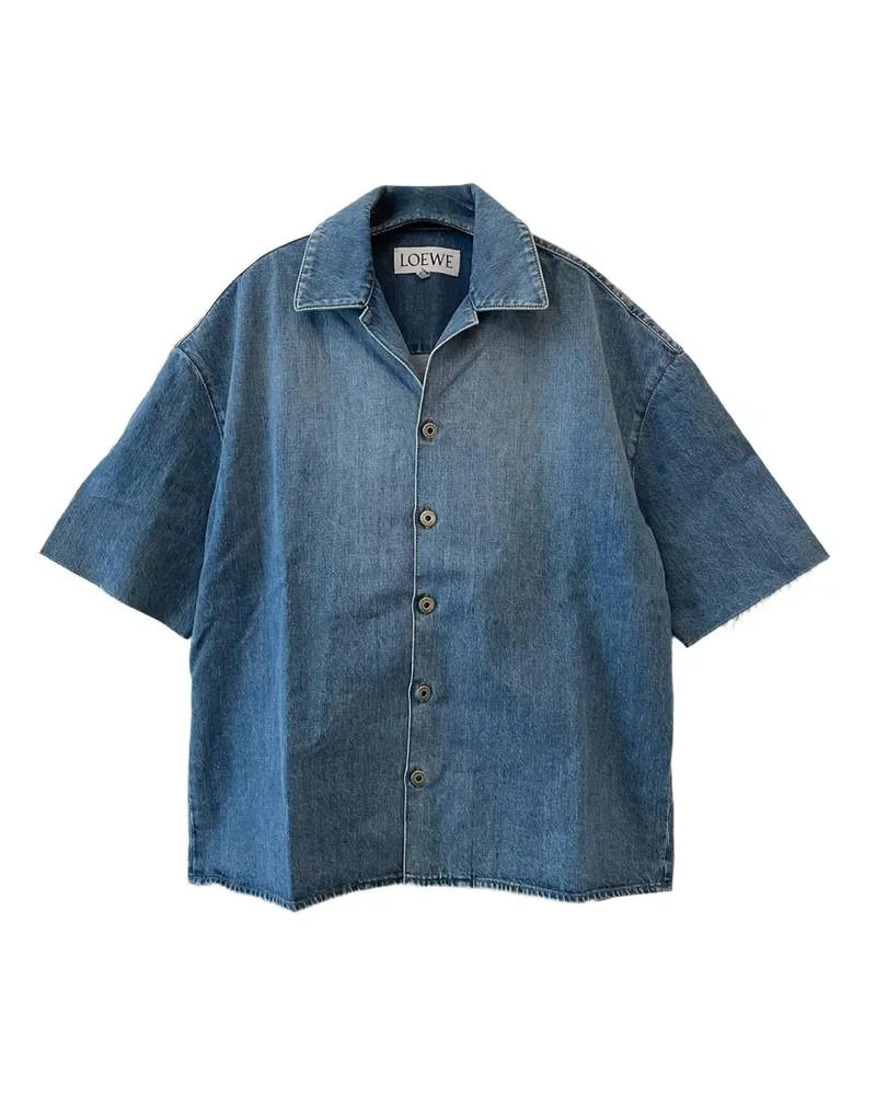 Loewe Hemd mit ausgefransten Ärmeln - Blau Blau