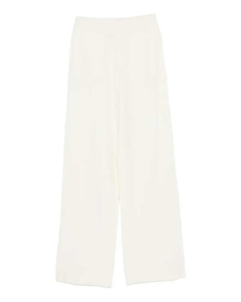 Malo elasticated-waistband knitted trousers - Weiß Weiß
