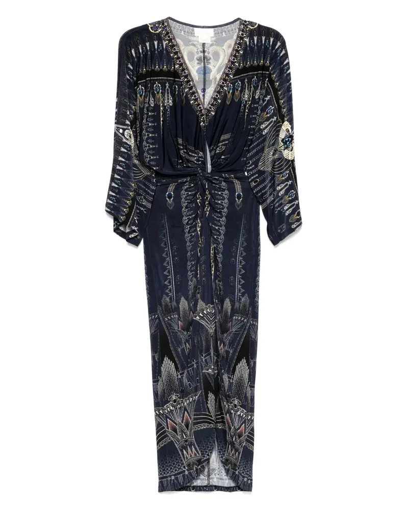 Camilla The Egypt Effect Kleid mit Schlitz - Blau Blau