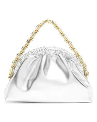 Vanina Clochette Handtasche im Metallic-Look Silber