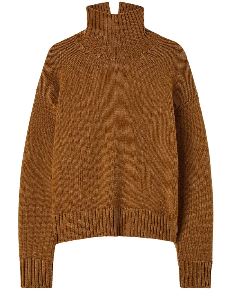 Jil Sander Pullover mit Stehkragen - Braun Braun
