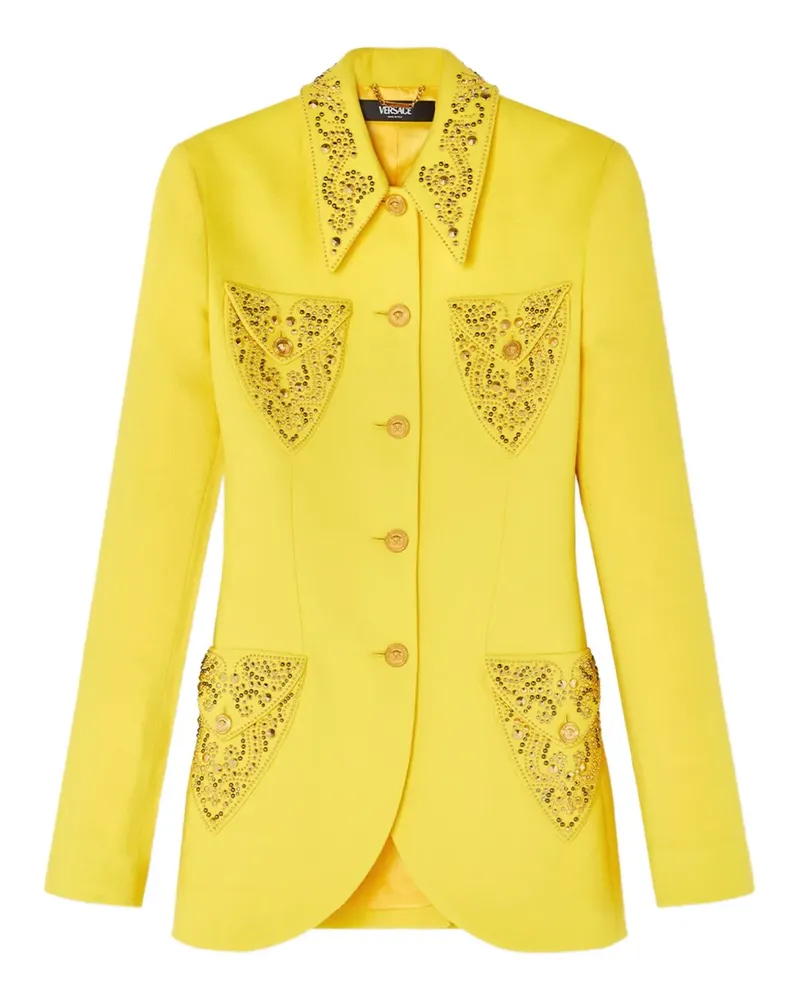Versace Sakko mit Kristallen - Gelb Gelb