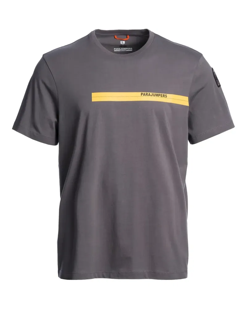 Parajumpers T-Shirt mit Logo-Streifen - Grau Grau