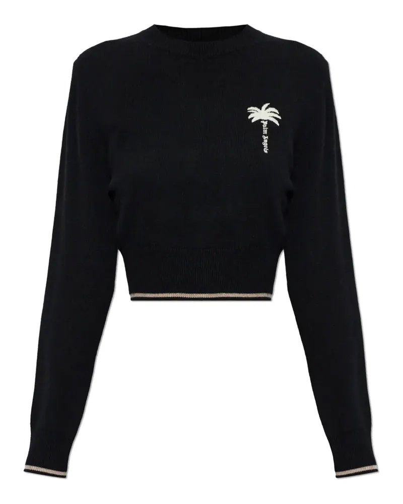 Palm Angels Pullover mit Logo-Stickerei - Schwarz Schwarz