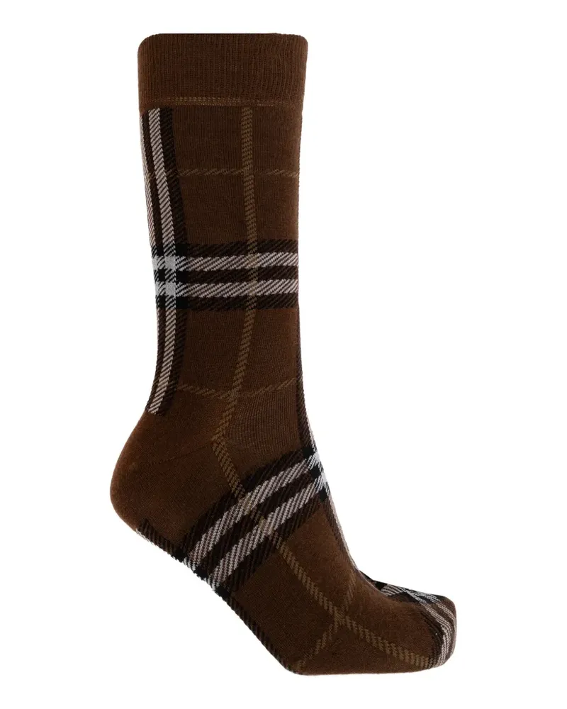 Burberry Socken mit Karomuster - Braun Braun