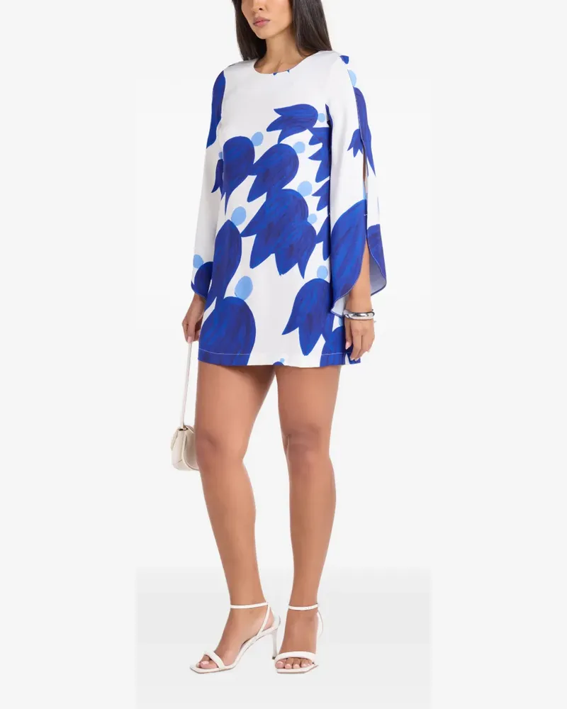 THEMIS Z Theano Sabra split-sleeve mini dress - Blau Blau