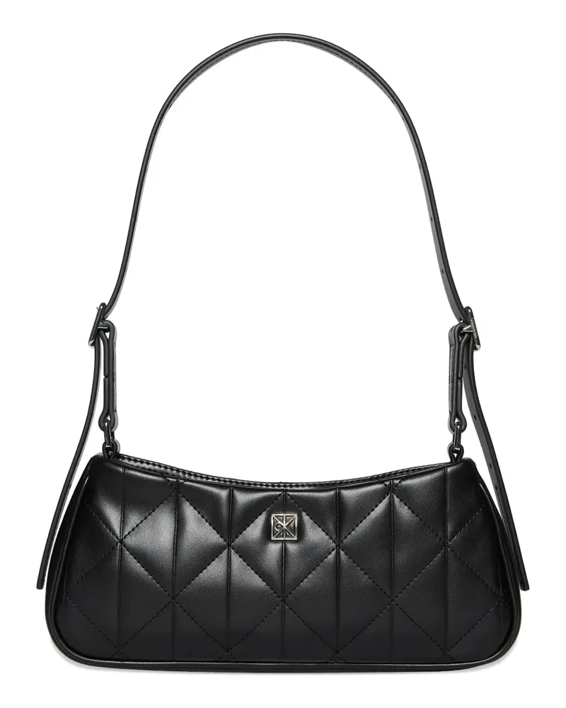 Calvin Klein quilted logo-plaque shoulder bag - Schwarz Schwarz