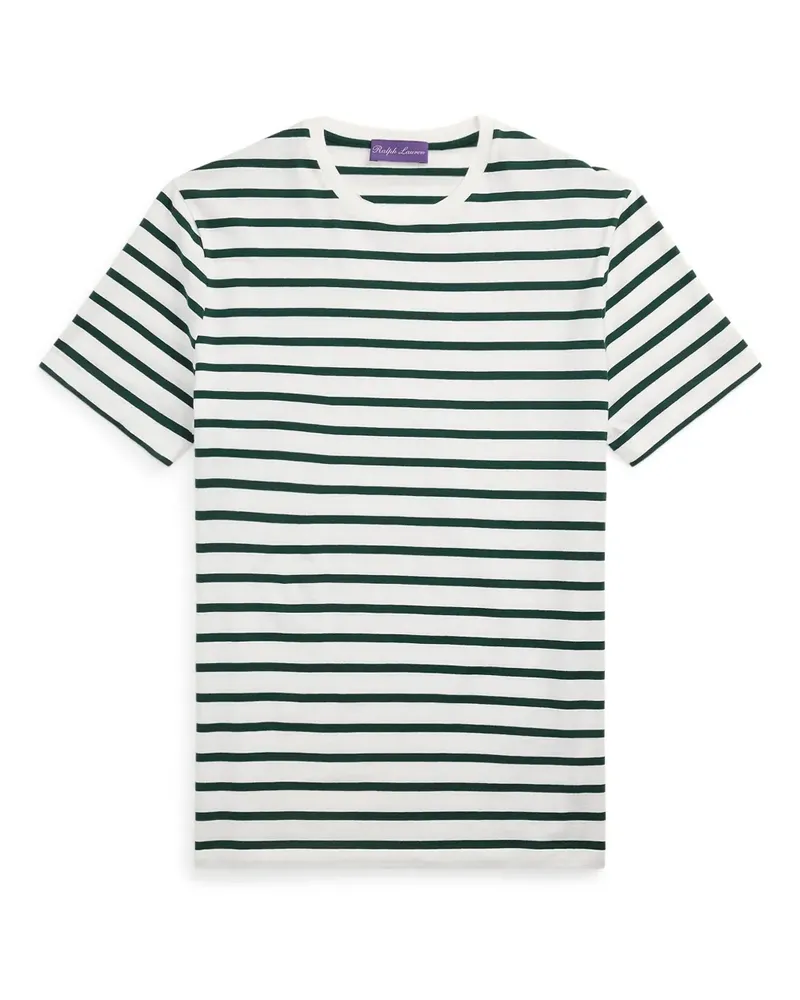 Ralph Lauren Gestreiftes T-Shirt - Weiß Weiß