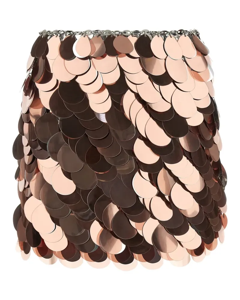 Paco Rabanne Sparkle Discs sequin-embellished skirt - Rosa Rosa