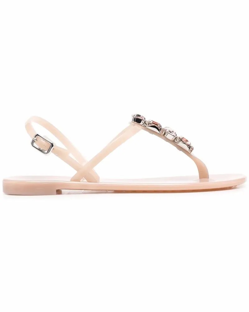 Casadei Sandalen mit Kristallen - Nude Nude
