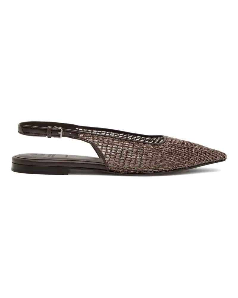 Brunello Cucinelli monili-chain mesh pumps - Braun Braun