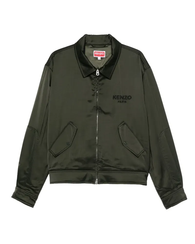 Kenzo Bestickte Jacke mit Klappentasche - Grün Grün